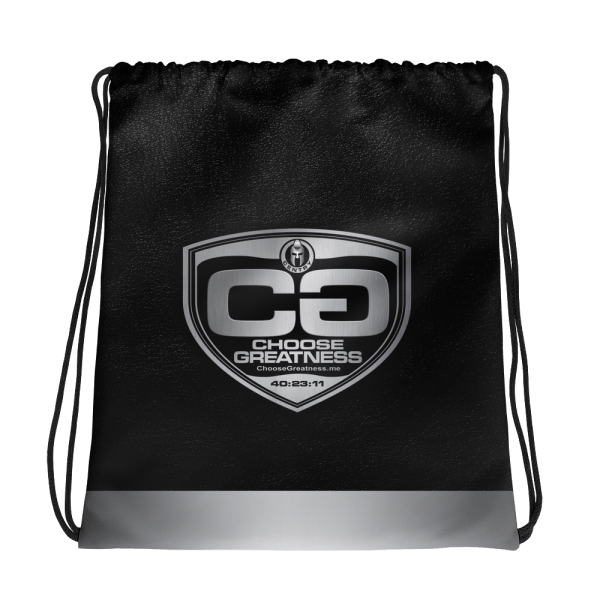 CG Silver Drawstring Bag